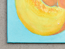 Load image into Gallery viewer, Original painting by E. Martinez Peaches on Pale Blue background
