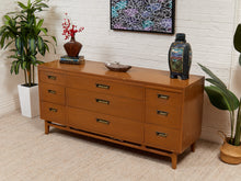 Load image into Gallery viewer, 9 Drawer Wood Dresser Rectangle Drawer Pulls
