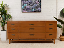 Load image into Gallery viewer, 9 Drawer Wood Dresser Rectangle Drawer Pulls

