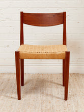 Load image into Gallery viewer, Danish modern Teak Chairs with Caning
