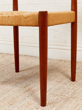 Load image into Gallery viewer, Danish modern Teak Chairs with Caning
