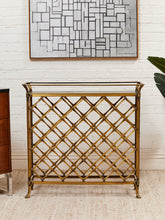 Load image into Gallery viewer, Restoration Hardware Brass and Marble Wine Stand
