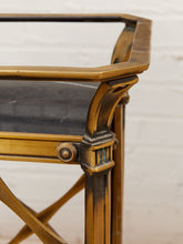 Load image into Gallery viewer, Restoration Hardware Brass and Marble Wine Stand
