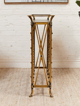 Load image into Gallery viewer, Restoration Hardware Brass and Marble Wine Stand
