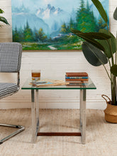 Load image into Gallery viewer, 1970’s Wood and Chrome End Table
