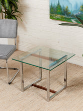 Load image into Gallery viewer, 1970’s Wood and Chrome End Table
