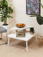 Load image into Gallery viewer, White 2 Tier Side Table
