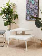 Load image into Gallery viewer, White 2 Tier Side Table
