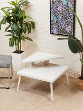 Load image into Gallery viewer, White 2 Tier Side Table
