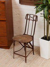 Load image into Gallery viewer, Cast Metal Folding Chair Imperial Steel Corp Chicago IL. Antique 1920s
