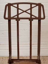 Load image into Gallery viewer, Cast Metal Folding Chair Imperial Steel Corp Chicago IL. Antique 1920s
