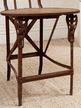 Load image into Gallery viewer, Cast Metal Folding Chair Imperial Steel Corp Chicago IL. Antique 1920s
