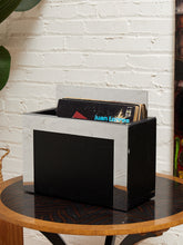 Load image into Gallery viewer, Chrome Leather 1970s Record Holder
