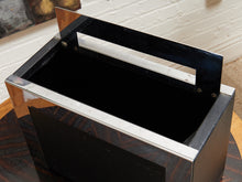 Load image into Gallery viewer, Chrome Leather 1970s Record Holder
