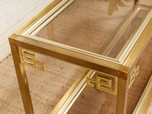 Load image into Gallery viewer, Mastercraft Brass 1970’s Hollywood Regency Entry table
