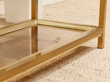 Load image into Gallery viewer, Mastercraft Brass 1970’s Hollywood Regency Entry table
