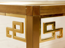 Load image into Gallery viewer, Mastercraft Brass 1970’s Hollywood Regency Entry table
