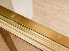 Load image into Gallery viewer, Mastercraft Brass 1970’s Hollywood Regency Entry table
