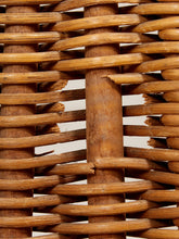 Load image into Gallery viewer, Primitive Style Mid Century Modern Arthur Umanoff  Woodcraft Walnut Rattan Rocker
