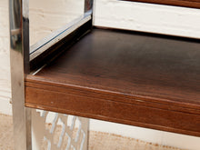 Load image into Gallery viewer, 1970s Chrome Moroccan Style Bar Cart

