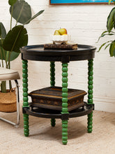 Load image into Gallery viewer, Vintage Green Spindle Side Table
