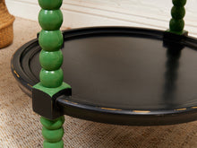 Load image into Gallery viewer, Vintage Green Spindle Side Table
