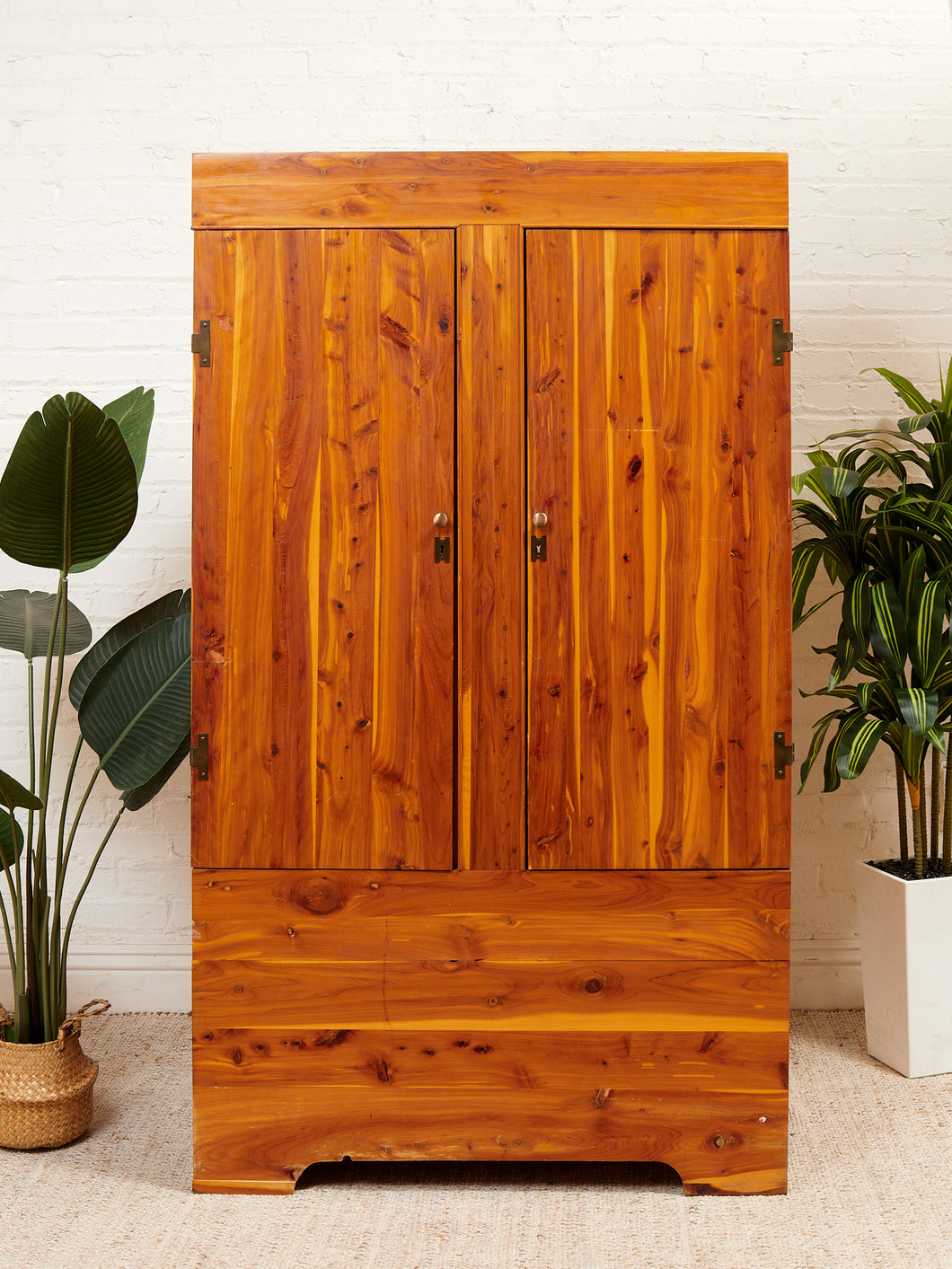 Pine Rustic, Mid-Century Vintage Armoire – Sunbeam Vintage