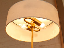 Load image into Gallery viewer, Gold Drum Shade Lamp

