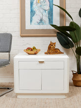 Load image into Gallery viewer, White Post Modern End Table Nightstand
