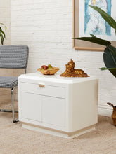 Load image into Gallery viewer, White Post Modern End Table Nightstand
