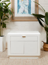 Load image into Gallery viewer, White Post Modern End Table Nightstand
