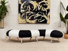 Load image into Gallery viewer, Black and White Centipede Post Modern Bench
