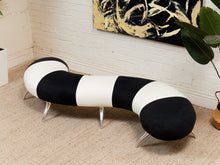 Load image into Gallery viewer, Black and White Centipede Post Modern Bench
