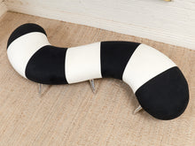 Load image into Gallery viewer, Black and White Centipede Post Modern Bench
