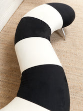 Load image into Gallery viewer, Black and White Centipede Post Modern Bench

