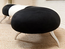 Load image into Gallery viewer, Black and White Centipede Post Modern Bench
