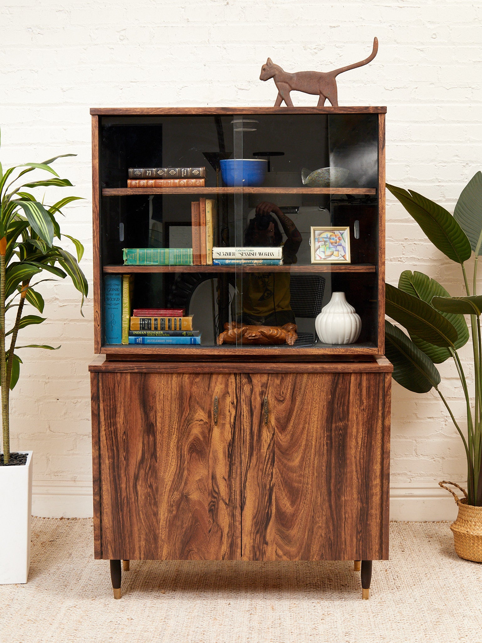 Faux Rosewood 1970's Hutch – Sunbeam Vintage