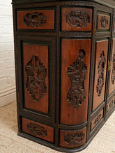 Load image into Gallery viewer, Camphor Wood Dry Bar Cabinet Mid Century Asian Chinoiserie

