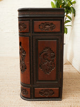 Load image into Gallery viewer, Camphor Wood Dry Bar Cabinet Mid Century Asian Chinoiserie
