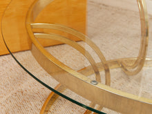 Load image into Gallery viewer, 1970s Round Mid Century Glass &amp; Chrome Coffee Table
