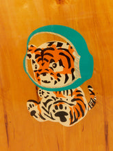 Load image into Gallery viewer, Lacquered Vintage Wood Art Piece with Tiger
