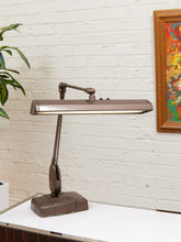 Load image into Gallery viewer, Vintage Copper, Brown Gooseneck Art Deco Beige Task Lamp

