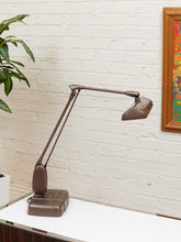 Load image into Gallery viewer, Vintage Copper, Brown Gooseneck Art Deco Beige Task Lamp
