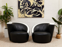 Load image into Gallery viewer, Nautilus Vintage Black and White Post Modern Chair
