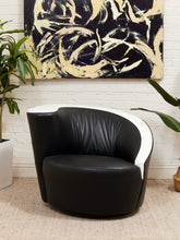 Load image into Gallery viewer, Nautilus Vintage Black and White Post Modern Chair
