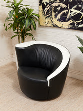 Load image into Gallery viewer, Nautilus Vintage Black and White Post Modern Chair
