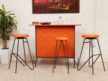 Load image into Gallery viewer, Orange Mid Century Bar Set 4 pieces
