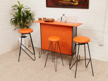 Load image into Gallery viewer, Orange Mid Century Bar Set 4 pieces
