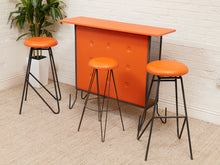 Load image into Gallery viewer, Orange Mid Century Bar Set 4 pieces
