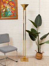 Load image into Gallery viewer, Vintage Geurge Kovacs Brass Glass and Lucite Floor Lamp
